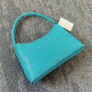 Turquoise Blue Rhinestone Handbag Mermaid Collection - NWT